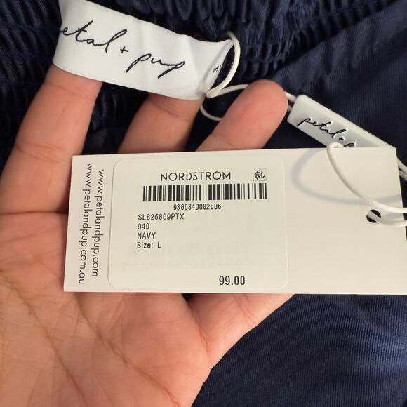 Petal and Pup Women's Isla Midi Dress, Navy Blue, L - Picture 6 of 7